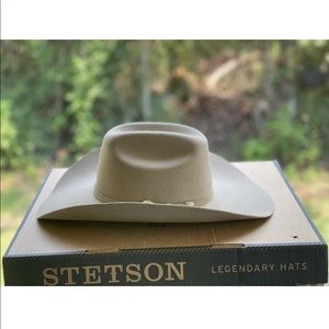 VTG Stetson Western Cowboy Hat 4X XXXX Beaver Fur Felt Silver Belly 6 3/4  w/BOX